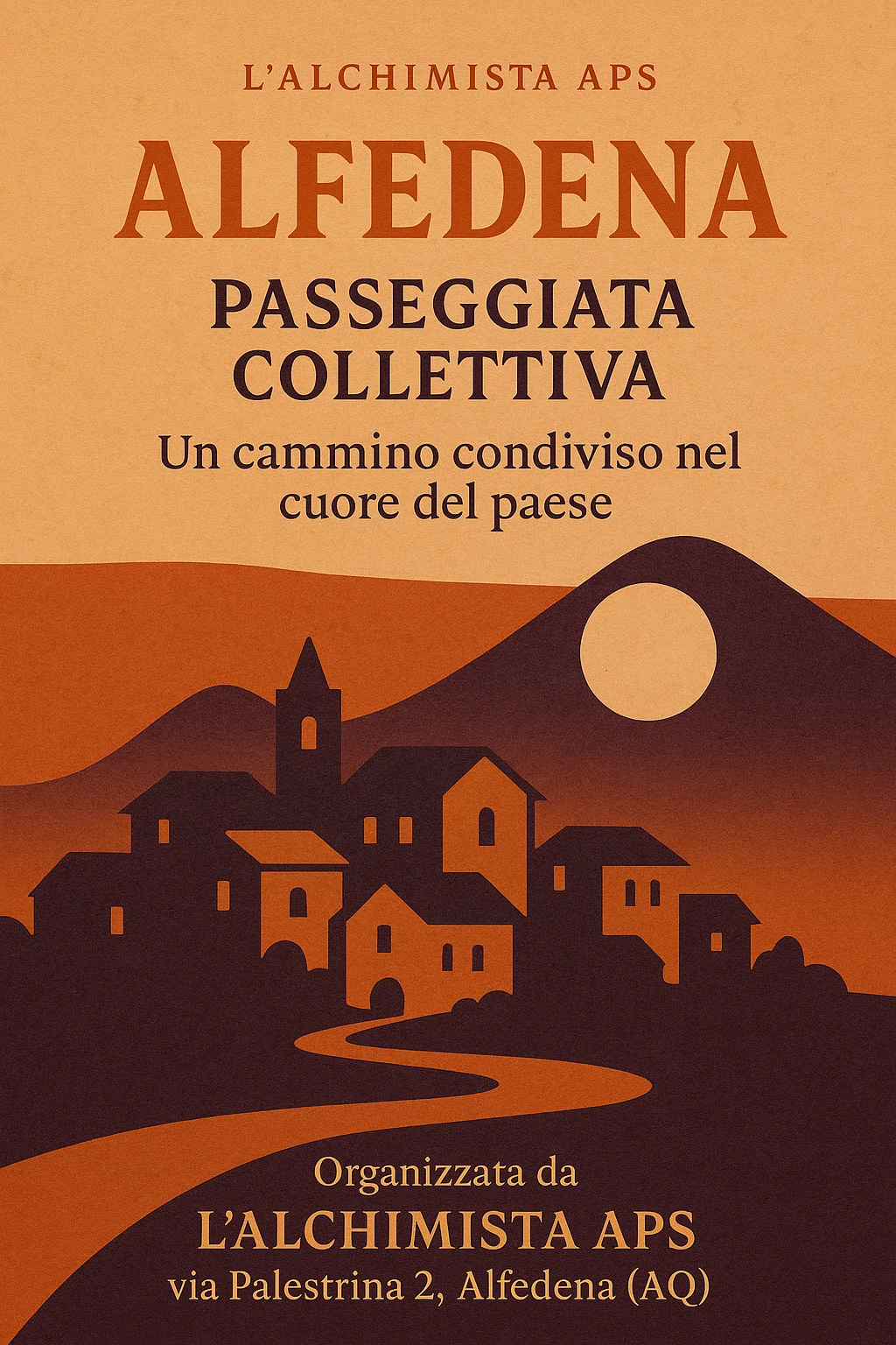 Alfedena, passeggiata collettiva. Un cammino condiviso nel cuore del paese