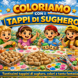 Coloriamo con i tappi di sughero