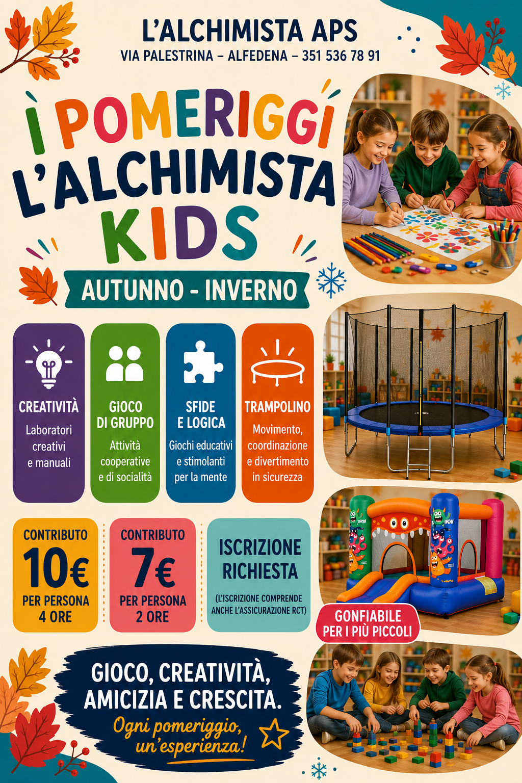 Pomeriggio Alchemico Kids - Autunno Inverno 4 ore
