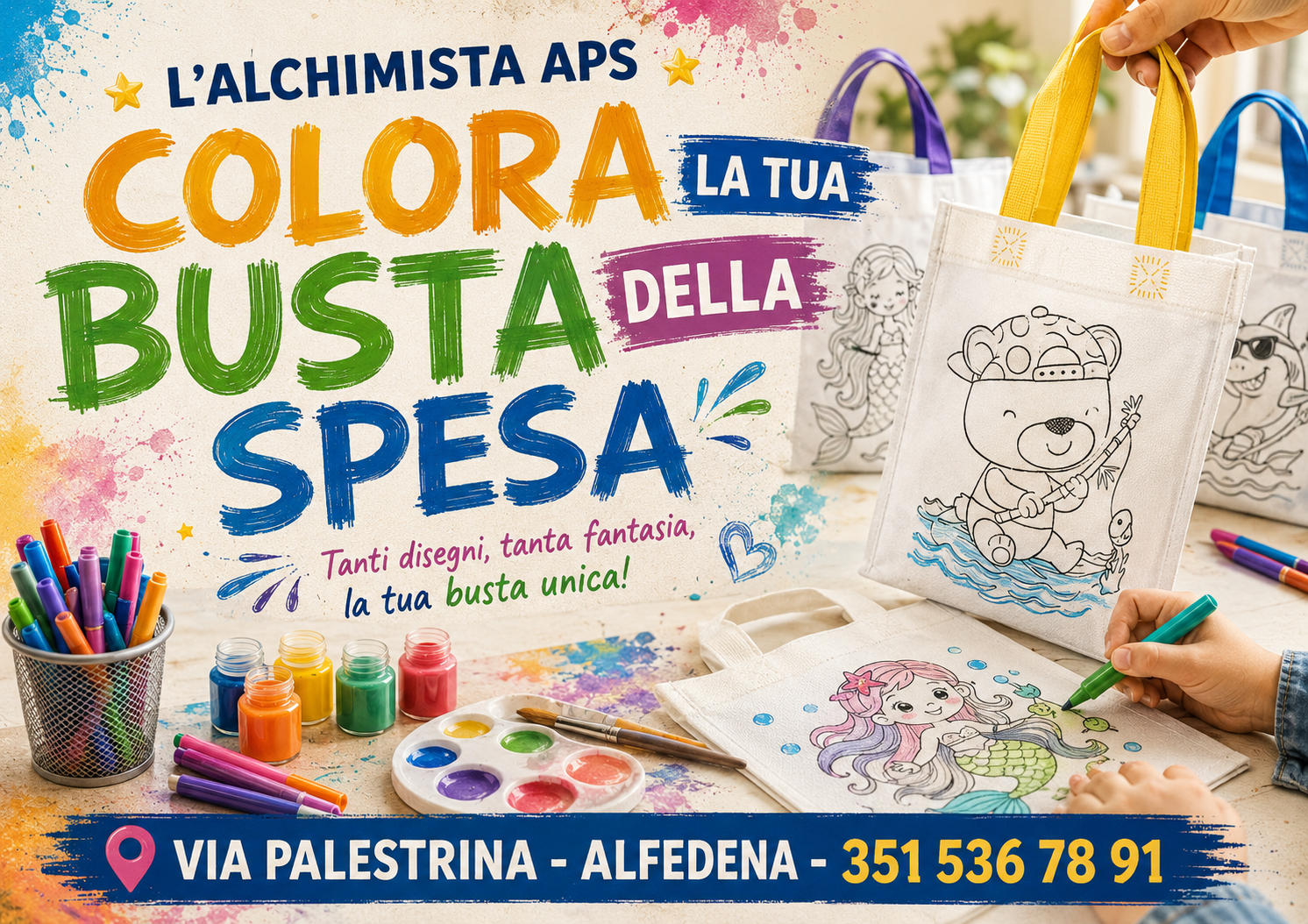 Colora la tua borsa della spesa