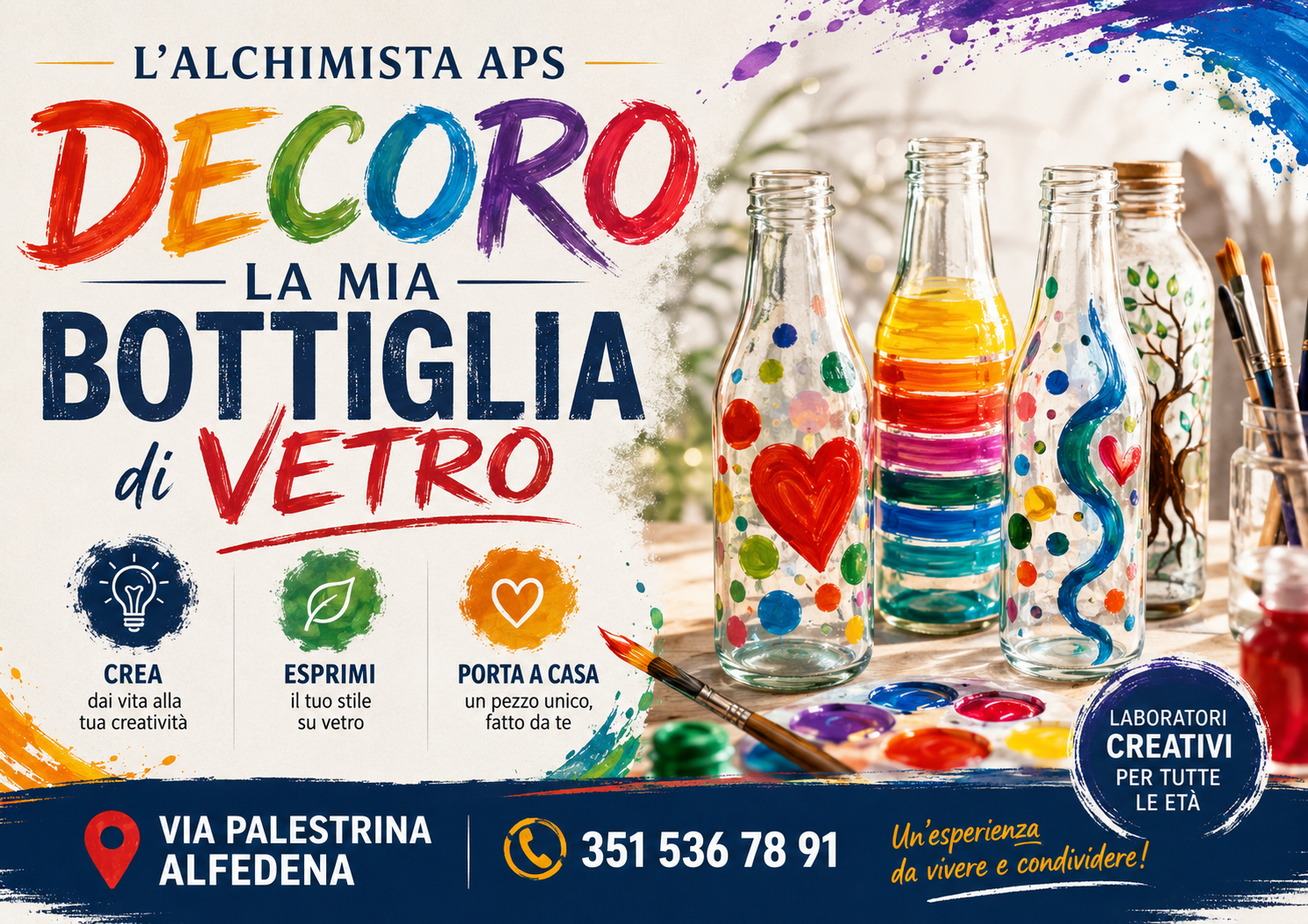 Decoro la mia Bottiglia di Vetro
