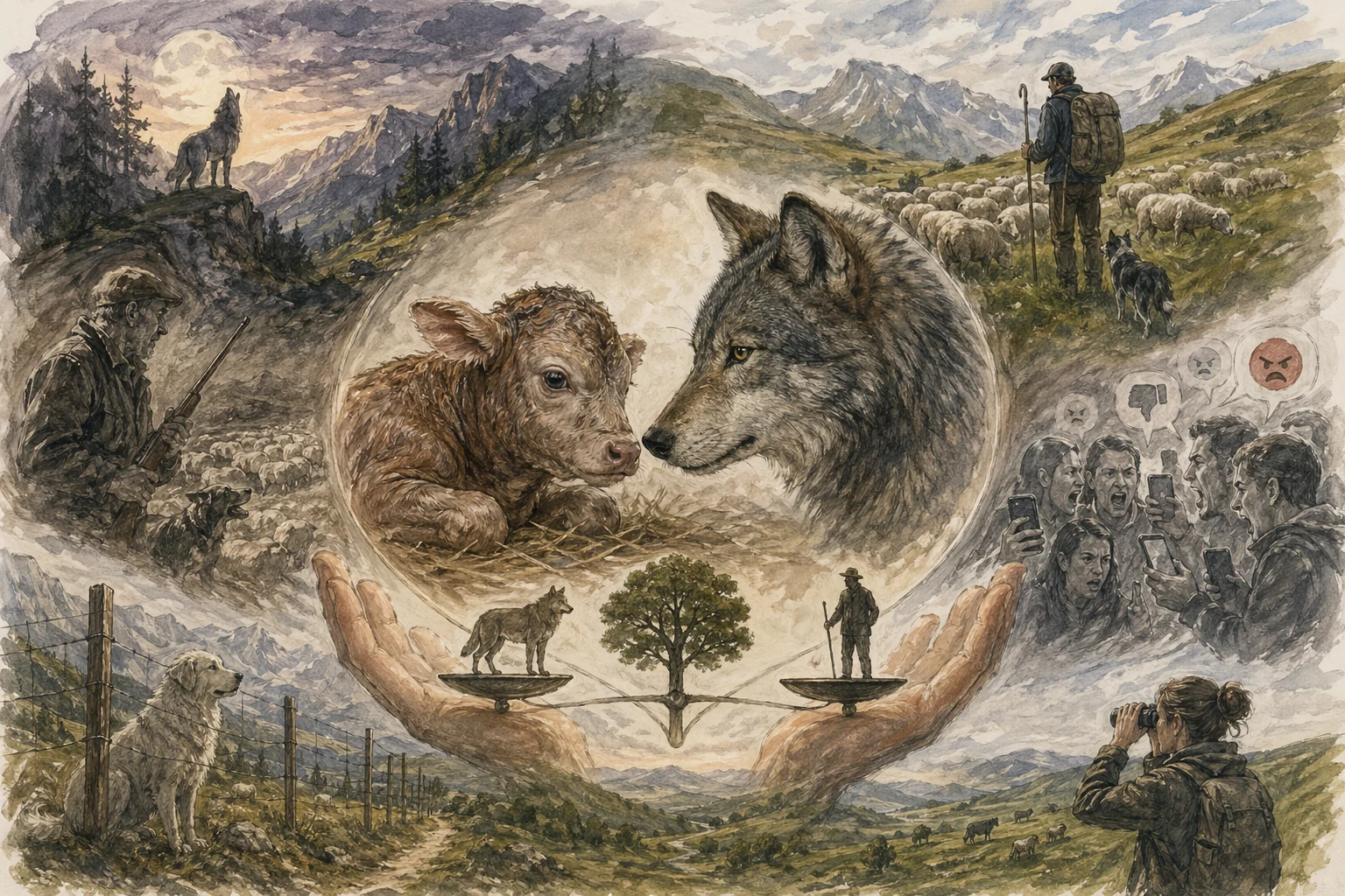 Tra pascoli e predatori: uscire dalla guerra ideologica tra uomo e natura