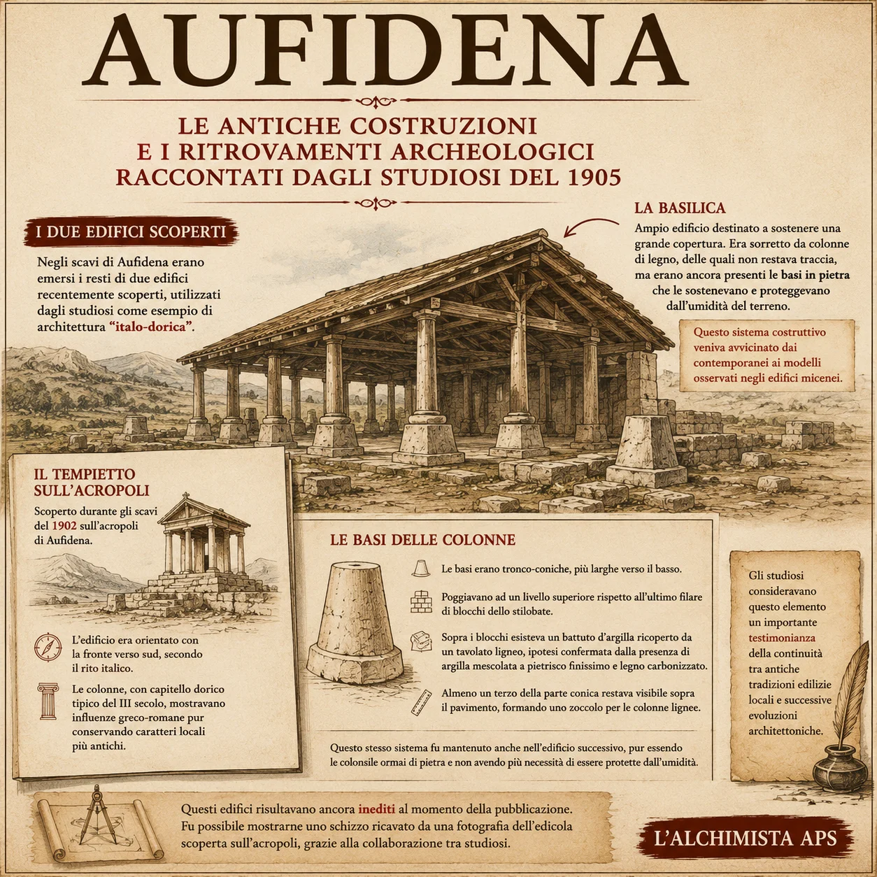 Aufidena, le antiche costruzioni e i ritrovamenti archeologici raccontati dagli studiosi del 1905