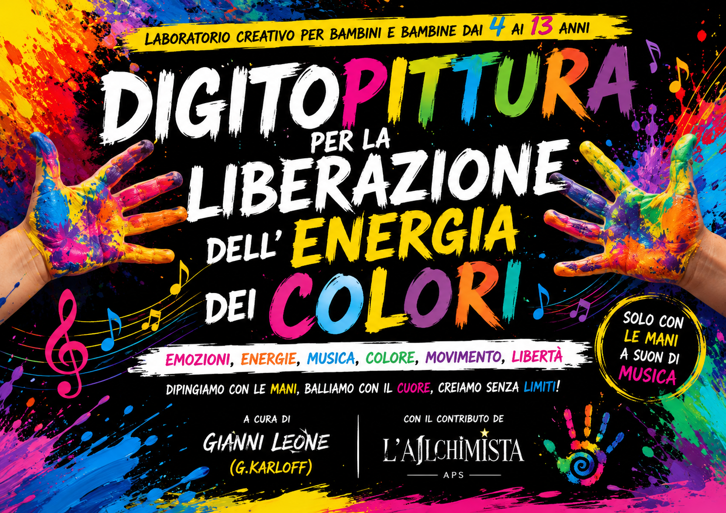 Digitopittura per la liberazione dell'energia dei colori