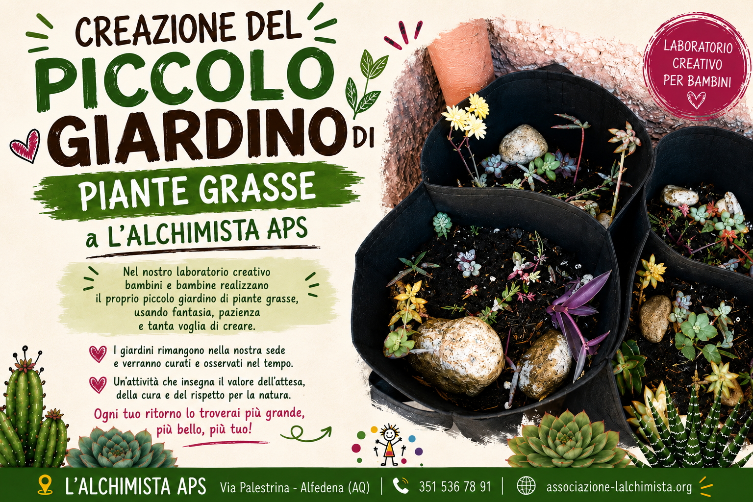 PICCOLI GIARDINI DI PIANTE GRASSE: Creare, curare, osservare… e crescere insieme alla natura